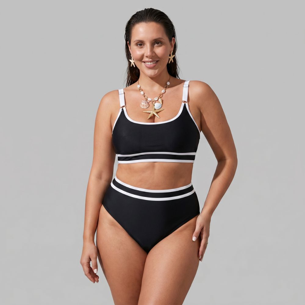 Colorblock Bikini Set