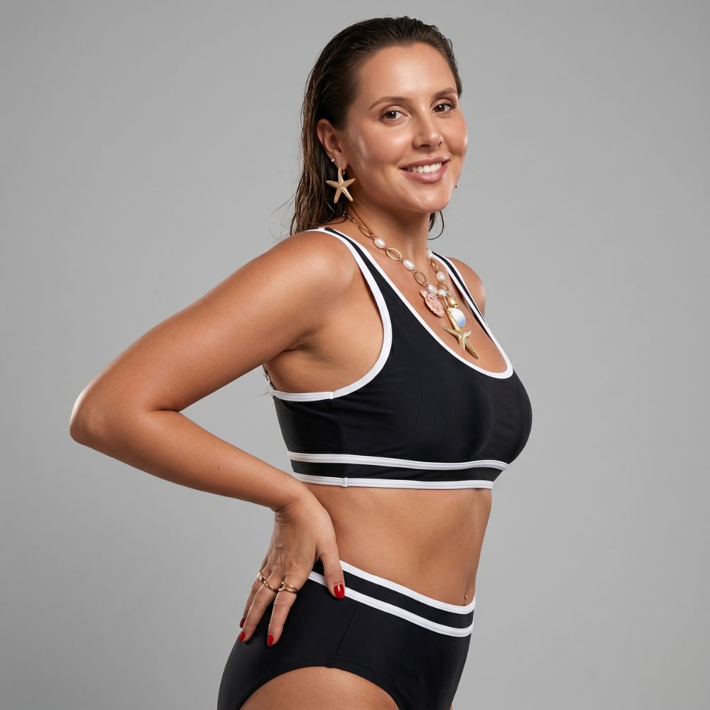 Colorblock Bikini Set