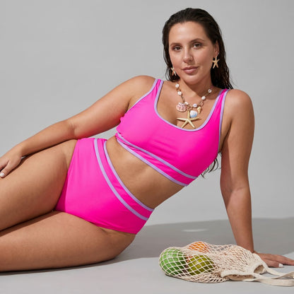 Colorblock Bikini Set
