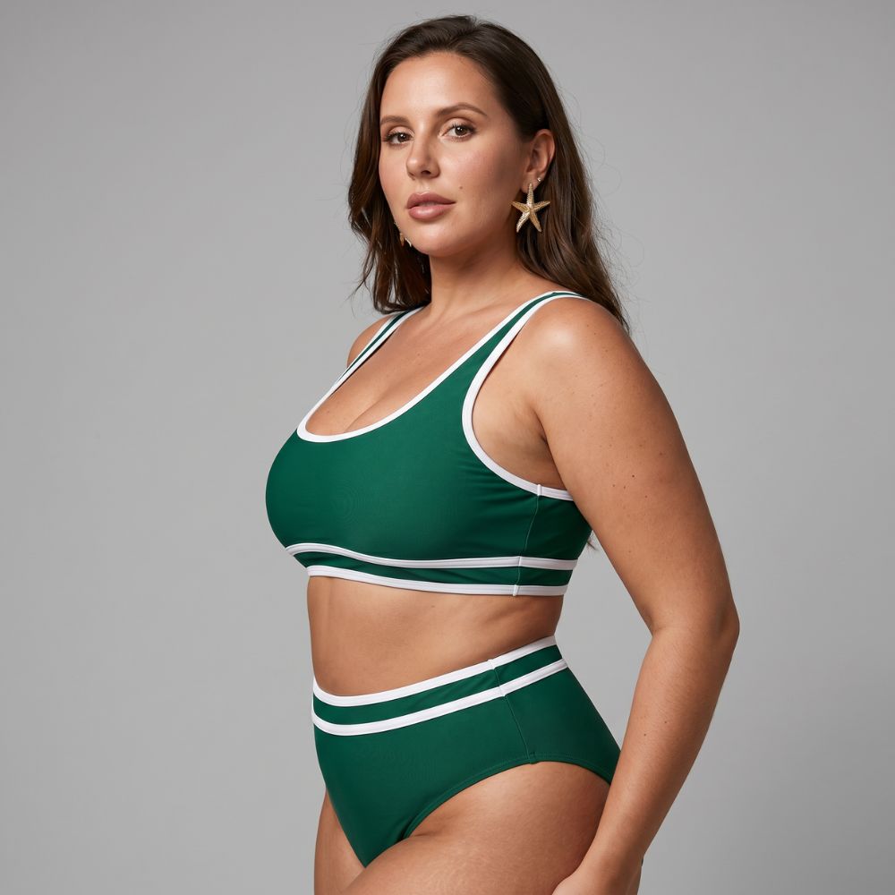 Colorblock Bikini Set