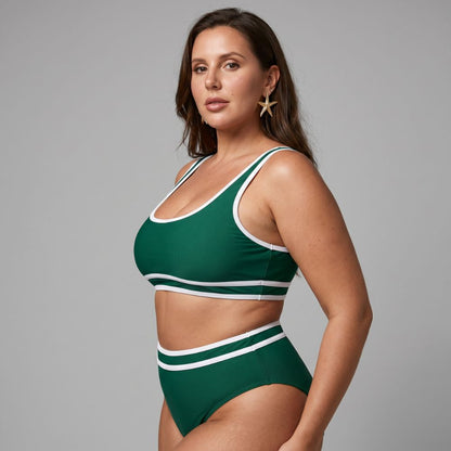 Colorblock Bikini Set