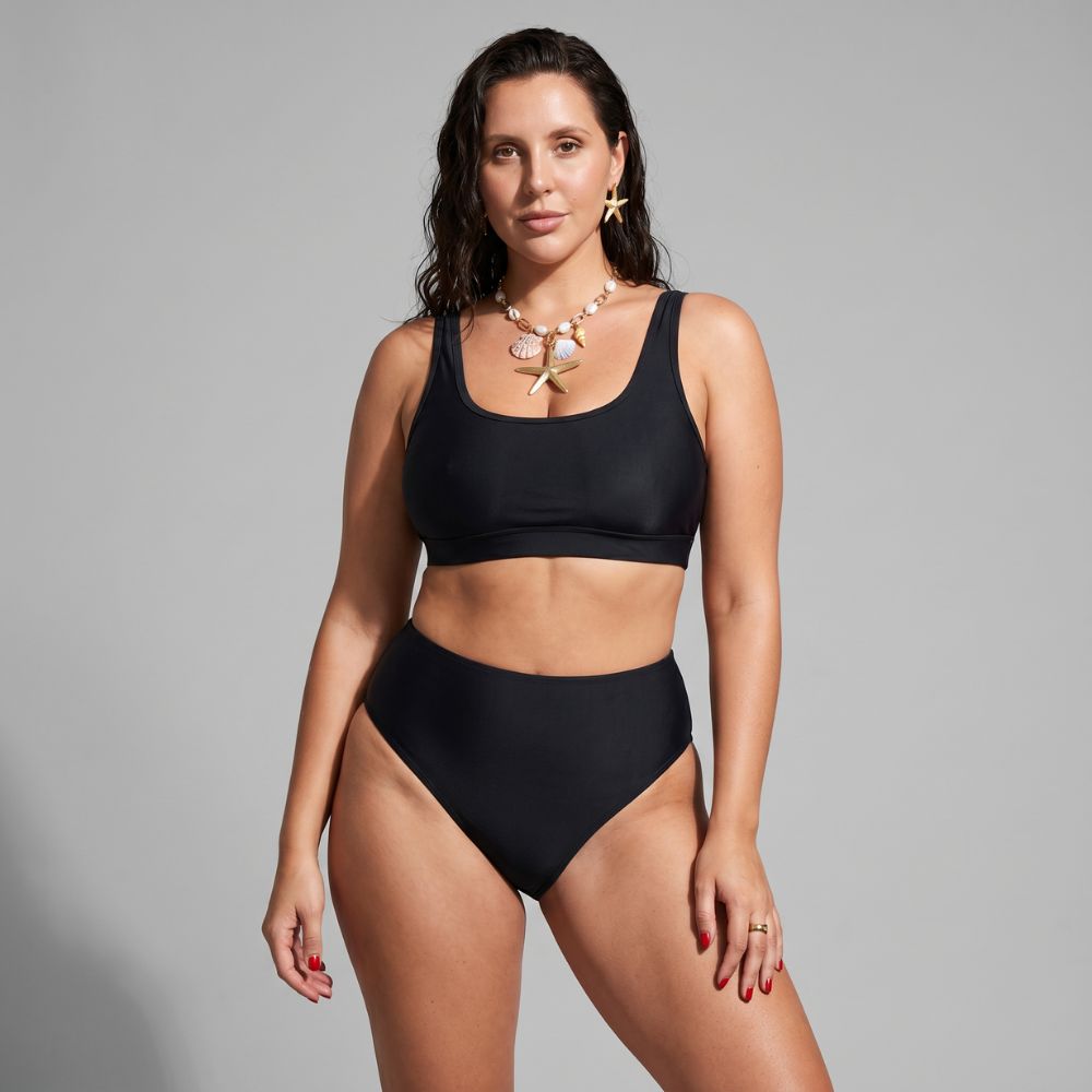 Colorblock Bikini Set